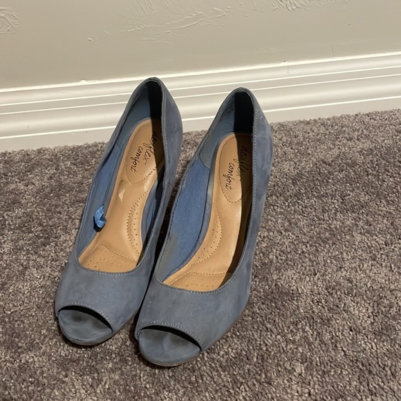 Wedges- blue suede - Picture 2 of 3